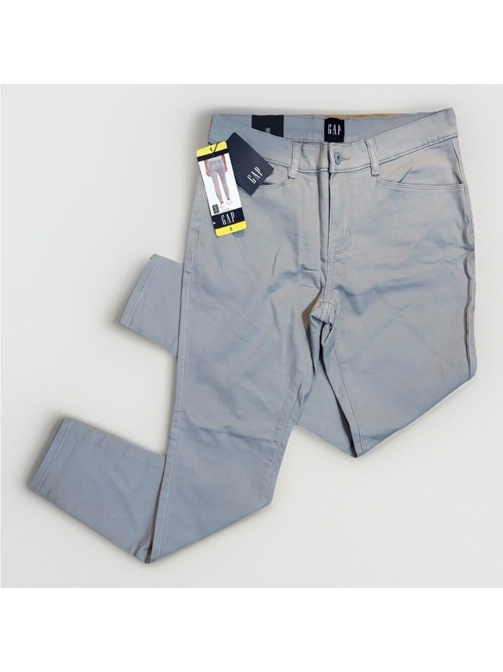 GAP Skinny 5 Pocket Stretch Pants – Size 6 – Grey – NWT